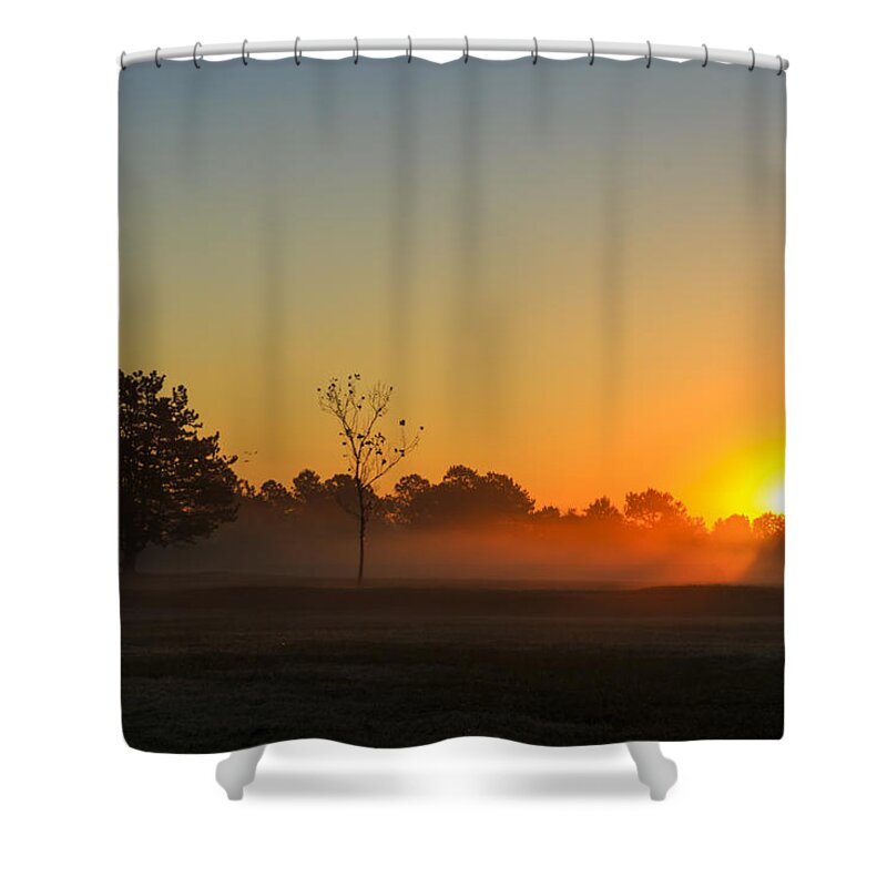 Sun Shower Curtain featuring the photograph Meadow Sunrise by Travis Rogers