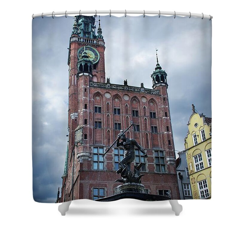 Medieval Shower Curtain featuring the photograph Medieval Gdansk by Robert Grac