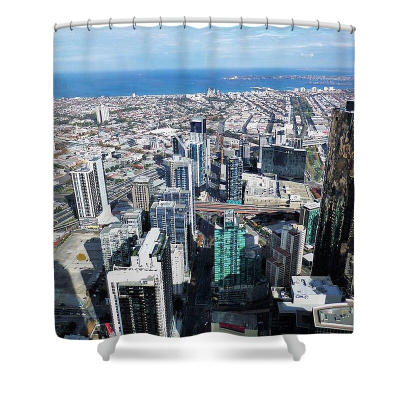 Melbourne Shower Curtain featuring the photograph Melbourne from Eureka Skydeck by Yolanda Caporn