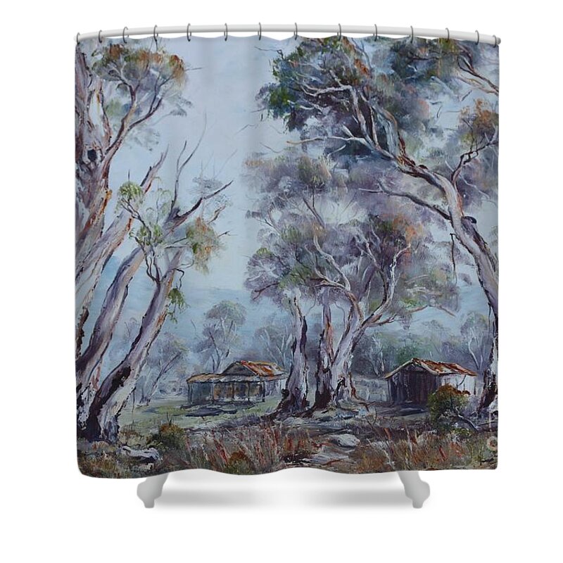 Melrose Shower Curtain featuring the painting Melrose, South Australia by Ryn Shell