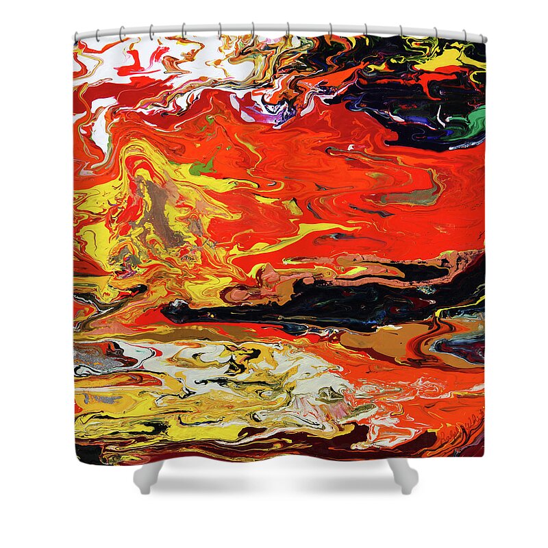 Fusionart Shower Curtain featuring the painting Melt by Ralph White