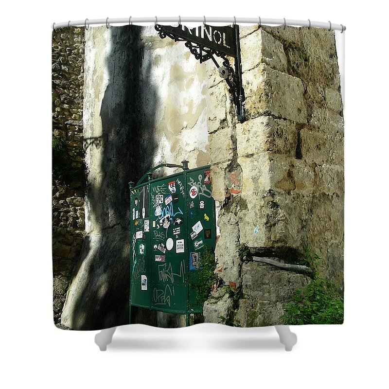 Men's Room Shower Curtain featuring the photograph Men's Room by Jean Wolfrum