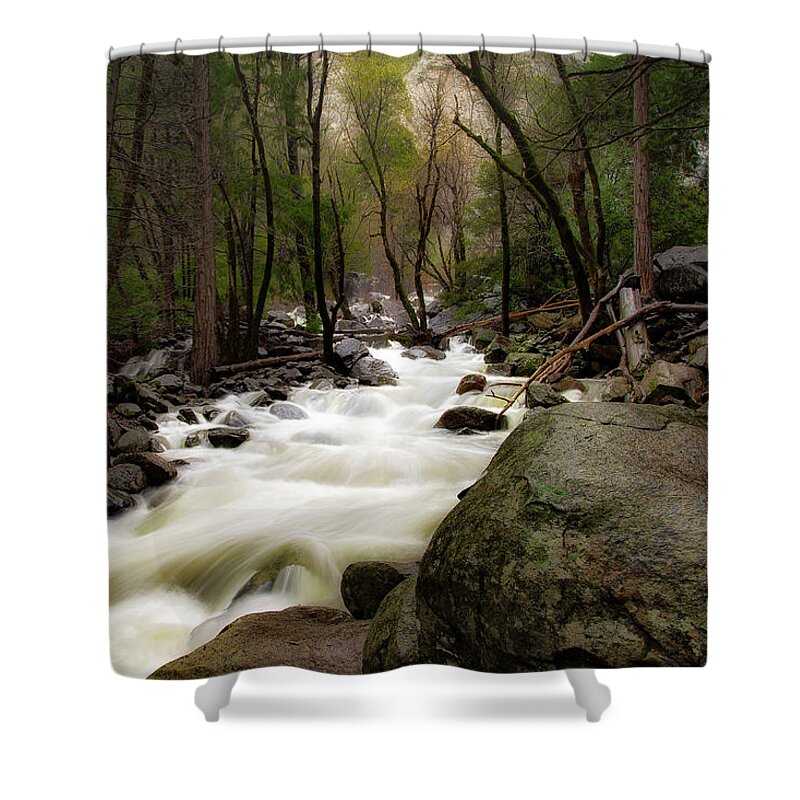 Merced River Shower Curtain featuring the photograph Merced River by C Renee Martin