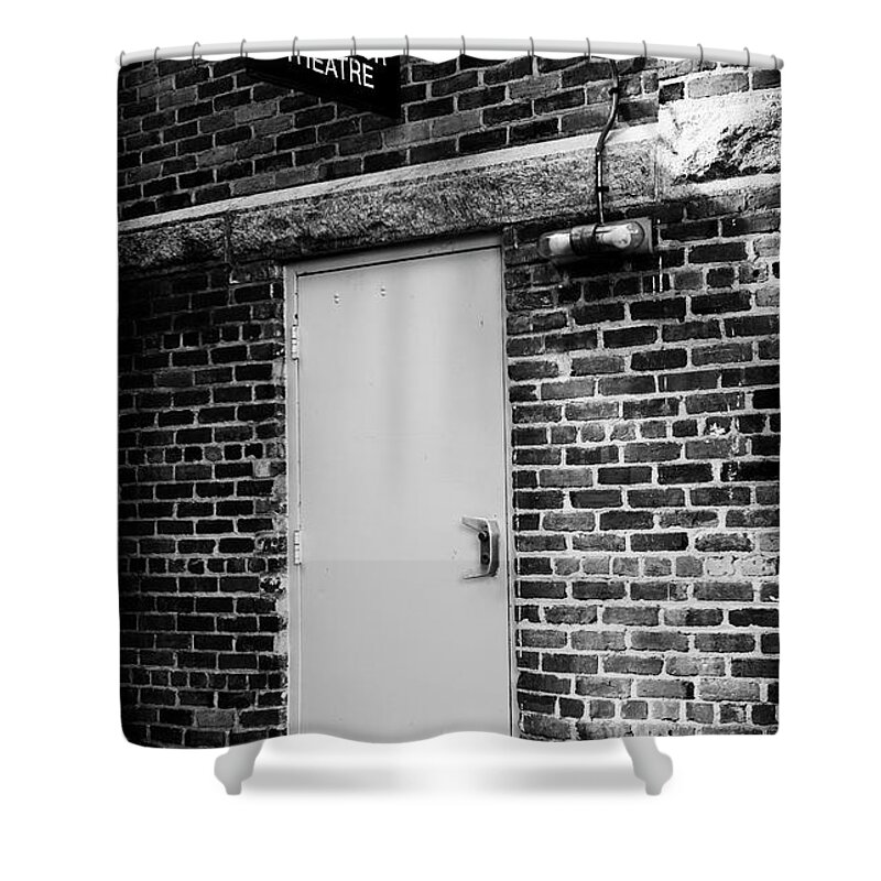 Mercer University Shower Curtain featuring the photograph Mercer Back Door Theatre by Stephen Stookey