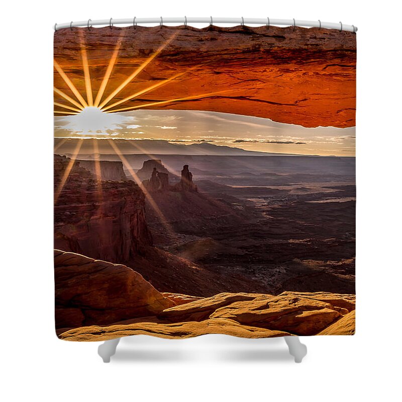 Canyon Shower Curtain featuring the photograph Mesa Arch Triptych Panel 2/3 by Ryan Smith