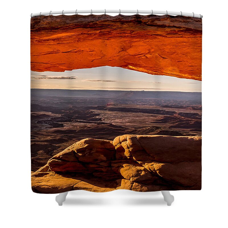  Shower Curtain featuring the photograph Mesa Arch Triptych Panel 3/3 by Ryan Smith