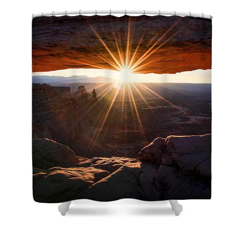 Mesa Glow Shower Curtain featuring the photograph Mesa Glow by Chad Dutson