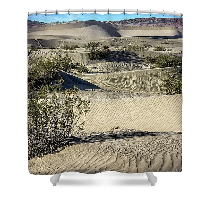 Mesquite Shower Curtain featuring the photograph Mesquite Flats by David Meznarich