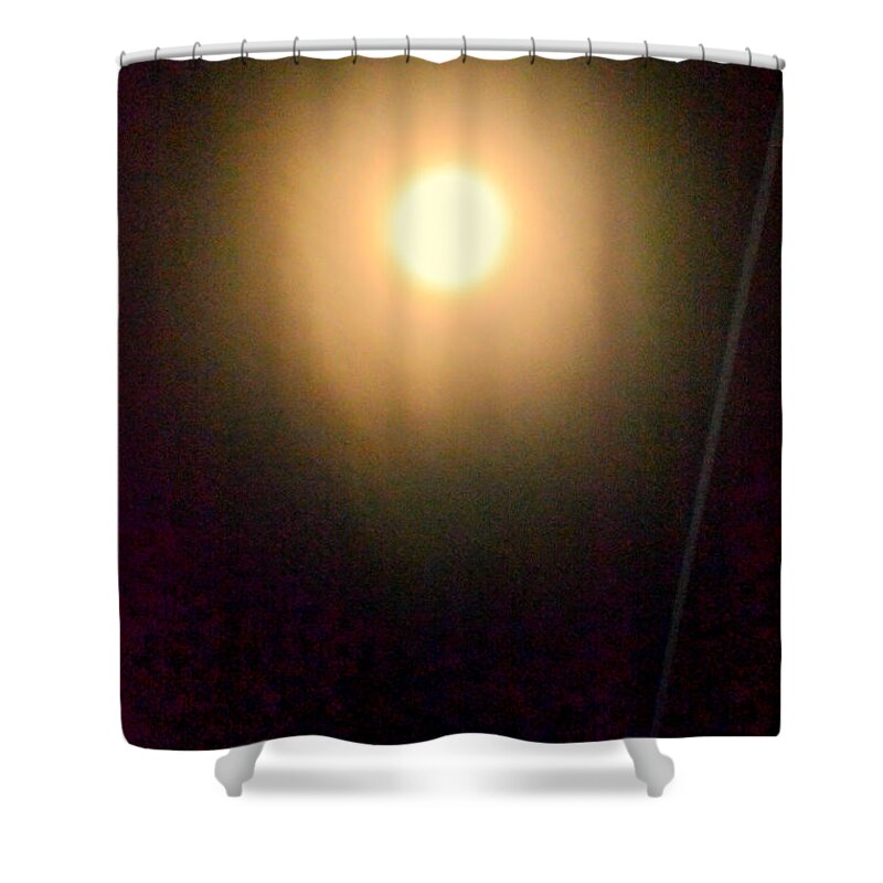 Abstract Shower Curtain featuring the photograph Messing With The Moon 5 by Diane montana Jansson