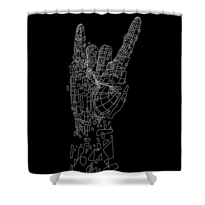 Vector Shower Curtain featuring the digital art Metal by Andreas Leonidou