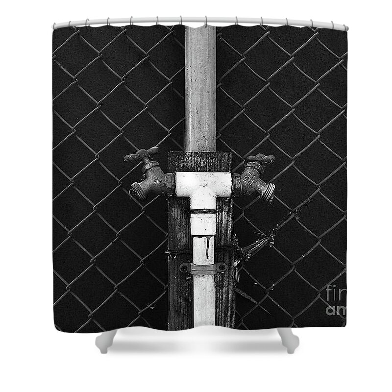 Abstract Shower Curtain featuring the photograph Metal World by Fei A