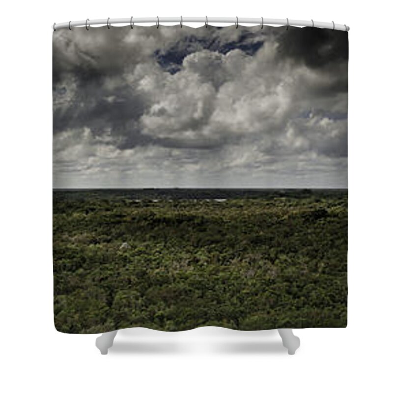 Jungle Shower Curtain featuring the photograph Mexican Jungle Panoramic by Jason Moynihan