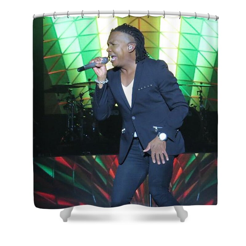Singer Shower Curtain featuring the photograph Micheal Tate Live by Aaron Martens