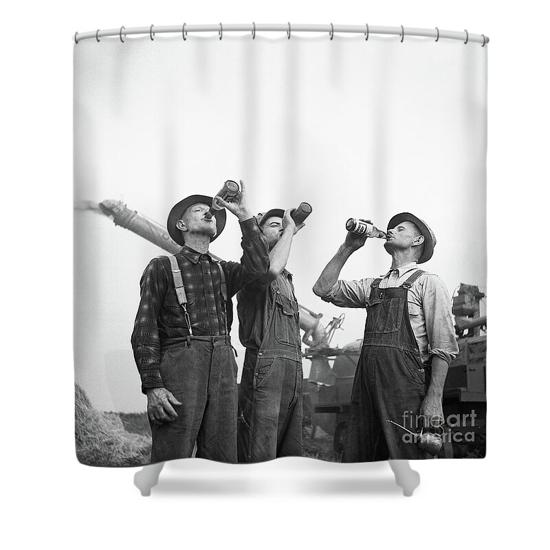 1941 Shower Curtain featuring the photograph Michigan Farmers by Granger