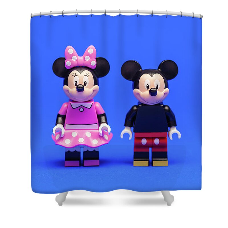 Mickey And Minnie Shower Curtain featuring the photograph Mickey and Minnie by Samuel Whitton
