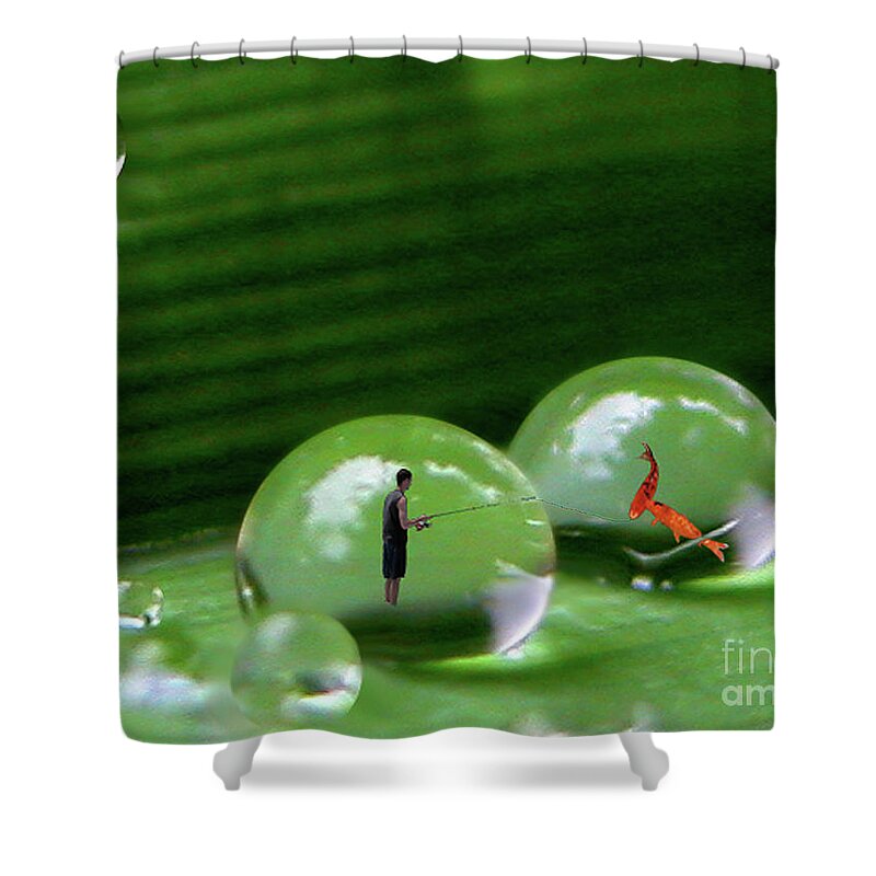 Water Drops Shower Curtain featuring the photograph Microcosms by Mariarosa Rockefeller