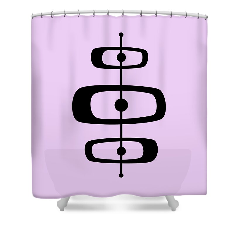 Mid Century Modern Shower Curtain featuring the digital art Mid Century Shapes 2 by Donna Mibus