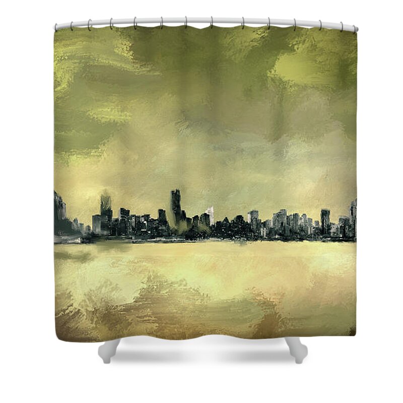 City Shower Curtain featuring the photograph Mid-town by Thomas Leparskas