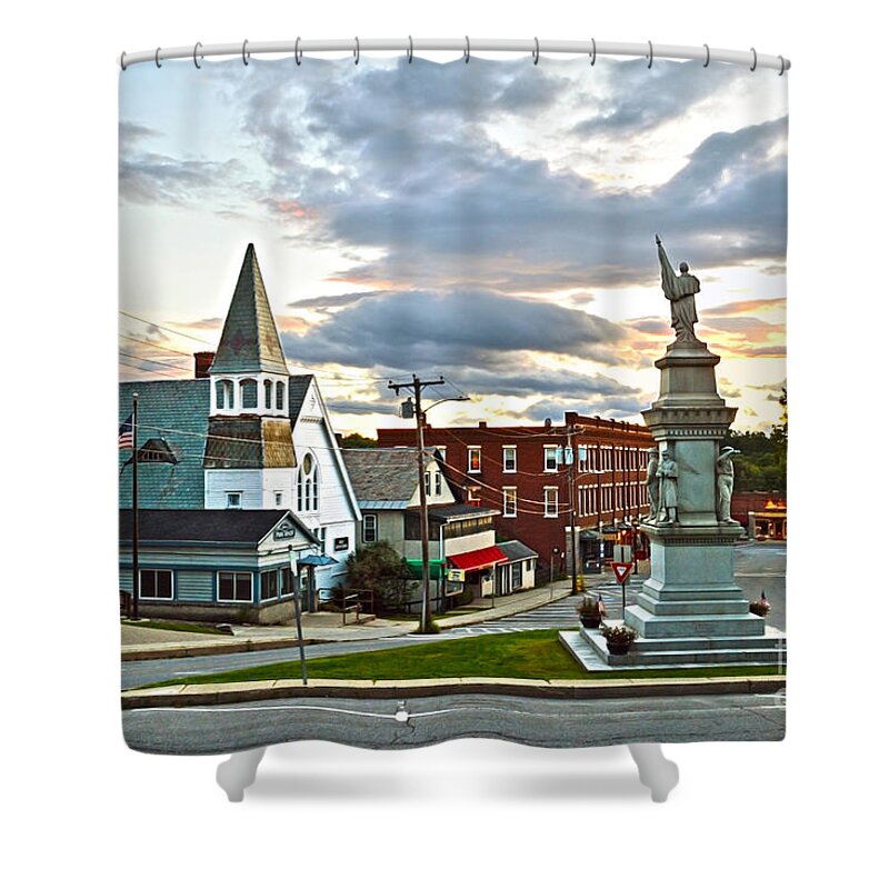 Middlebury Shower Curtain featuring the photograph Middlebury Vermont at Sunset by Catherine Sherman