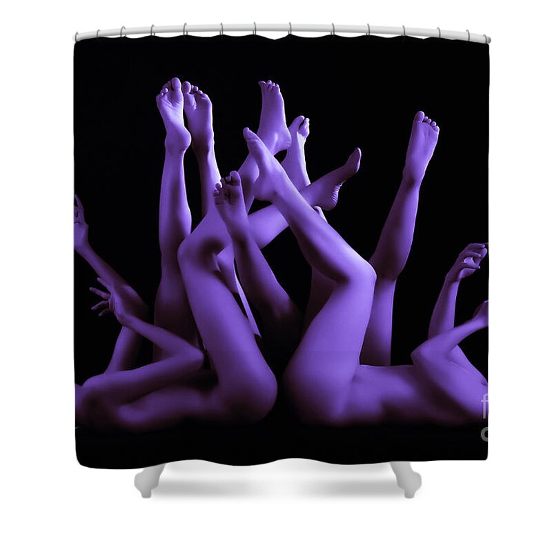 Artistic Shower Curtain featuring the photograph Midnight forest by Robert WK Clark