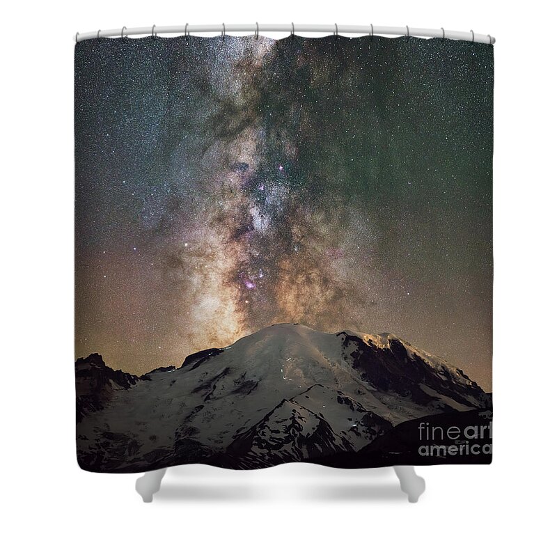 Washington State Shower Curtain featuring the photograph Midnight Hike by Michael Ver Sprill