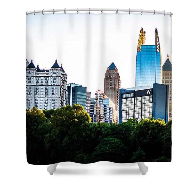 Skyline Shower Curtain featuring the photograph Midtown Skyline by Mike Dunn