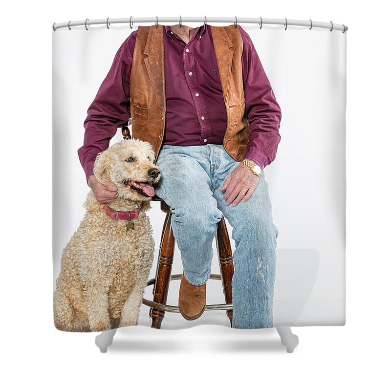 Dog Shower Curtain featuring the photograph Mike Millie 08 by M K Miller