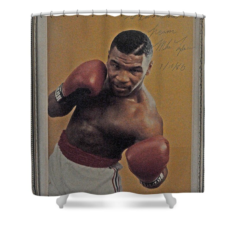 Boxer. Actor. Heavyweight Shower Curtain featuring the photograph Mike Tyson by Jay Milo