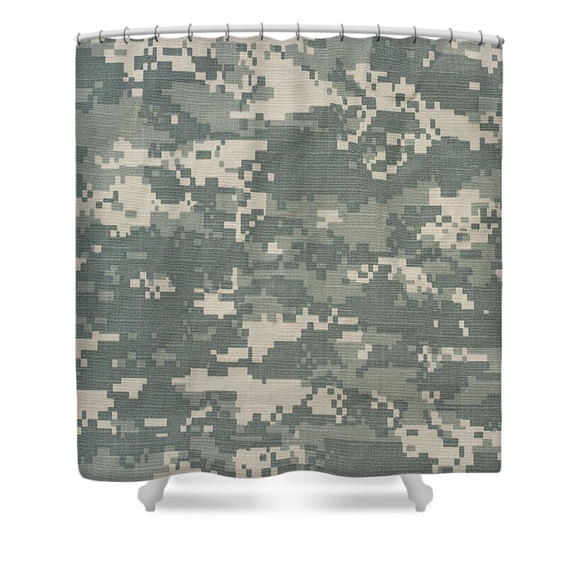Military Shower Curtain featuring the photograph Military Cameoflage by George Robinson