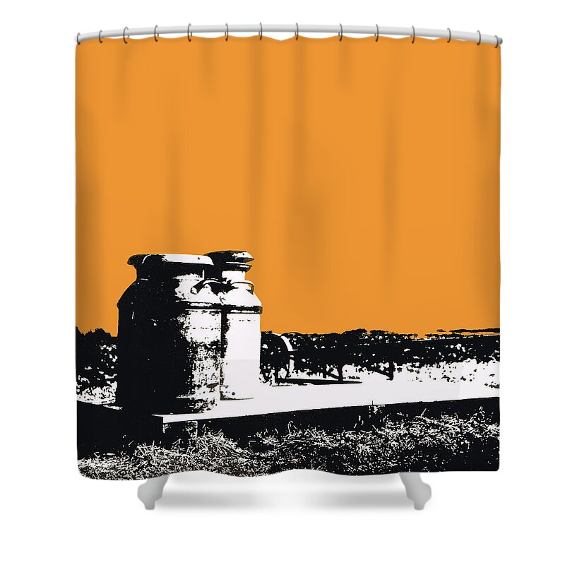 Amish Shower Curtain featuring the photograph Milk Cans by James Rentz