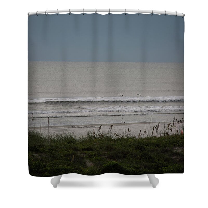 Cloudy Shower Curtain featuring the photograph Milky Sea by Nancy Dinsmore