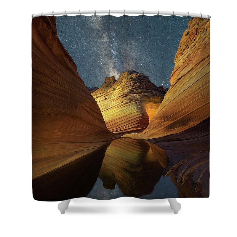 The Wave Shower Curtain featuring the photograph Milky Wave by Dustin LeFevre