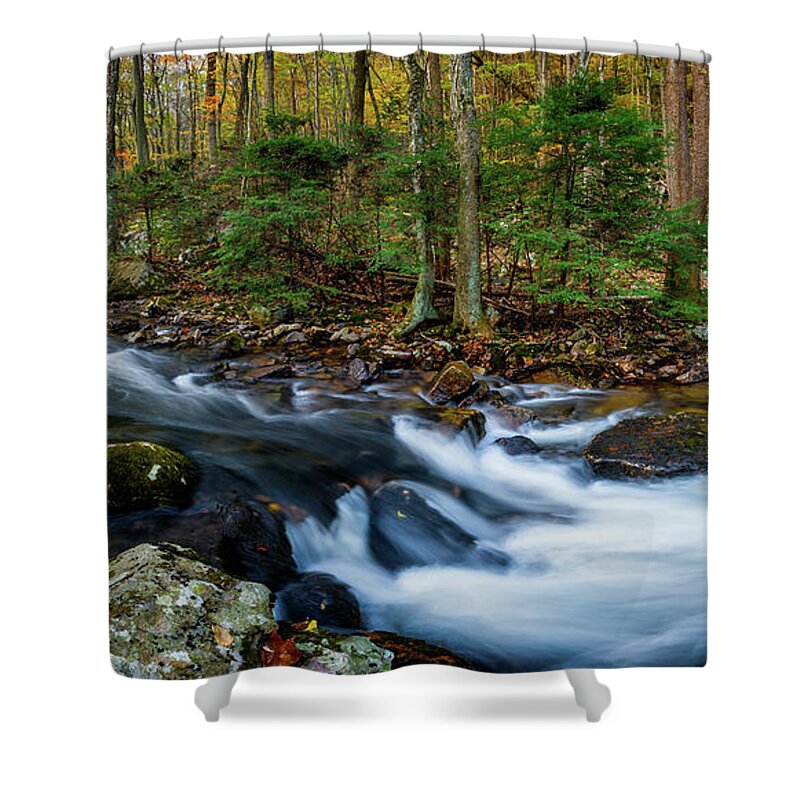 Landscape Shower Curtain featuring the photograph Mill Creek in Fall #2 by Joe Shrader
