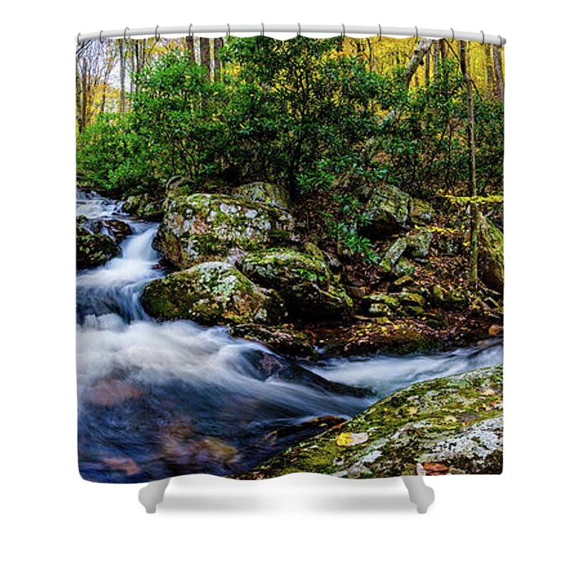Landscape Shower Curtain featuring the photograph Mill Creek in Fall #4 by Joe Shrader