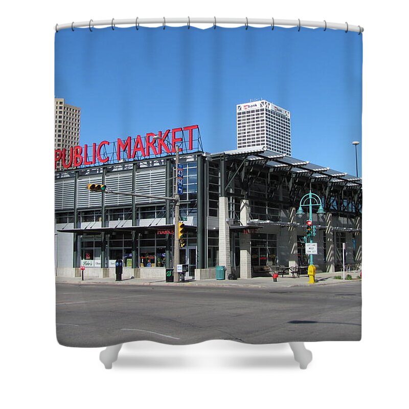 Milwaukee Shower Curtain featuring the photograph Milwaukee Public Market 1 by Anita Burgermeister
