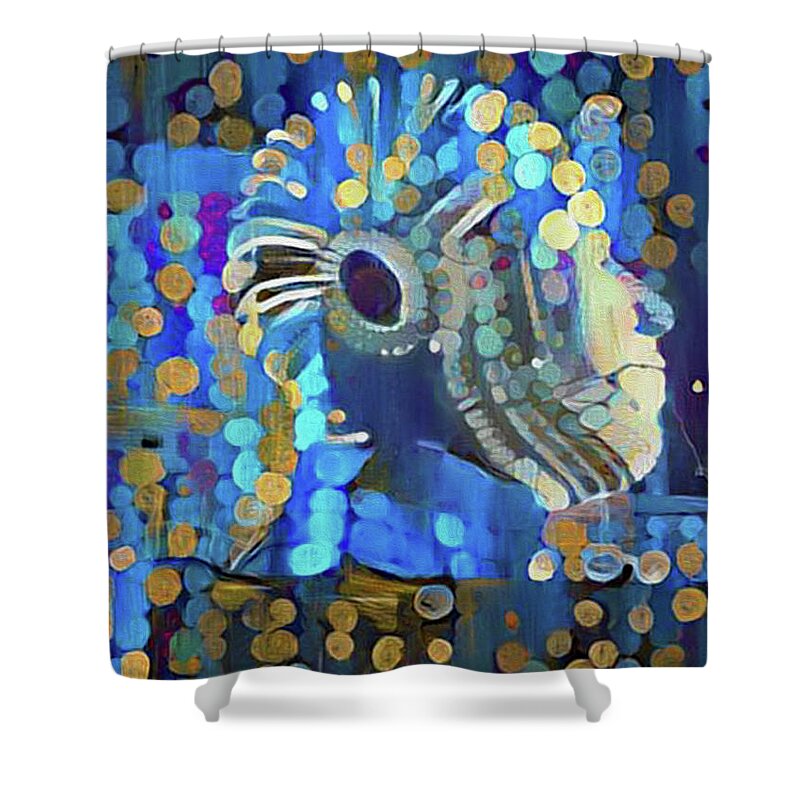 Man Shower Curtain featuring the photograph Mind of Man Over Matter by Nina Silver