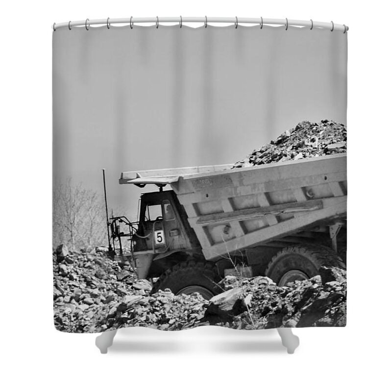 Mine Truck Shower Curtain featuring the photograph Mine truck by Elaine Berger