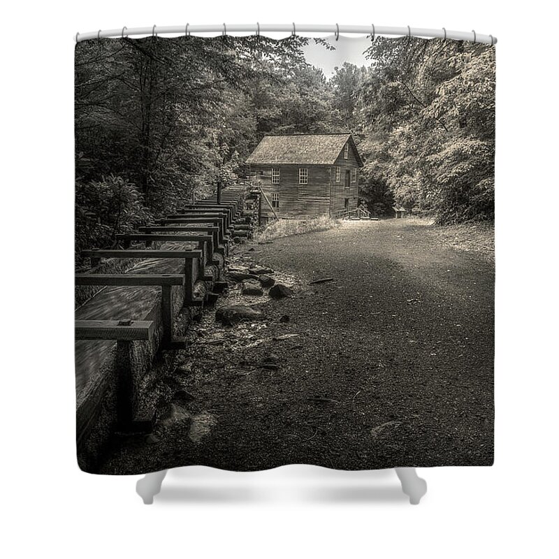 Grist Mill Shower Curtain featuring the photograph Mingus Mill 3 by Mike Eingle