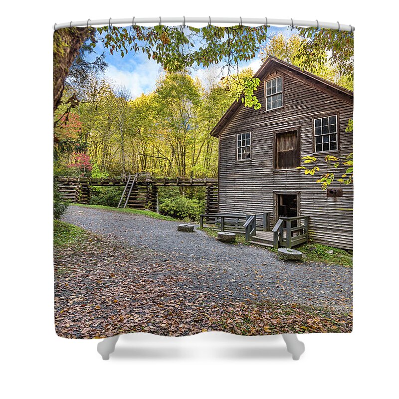 North Carolina Shower Curtain featuring the photograph Mingus Mill by Tim Stanley