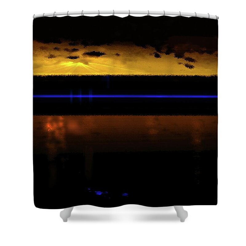 Mirage Shower Curtain featuring the digital art Mirage by Lucy West