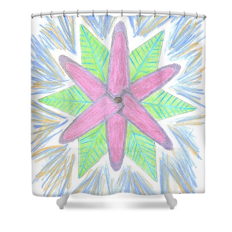  Flower Shower Curtain featuring the painting Miss. Tia by Alan Chandler