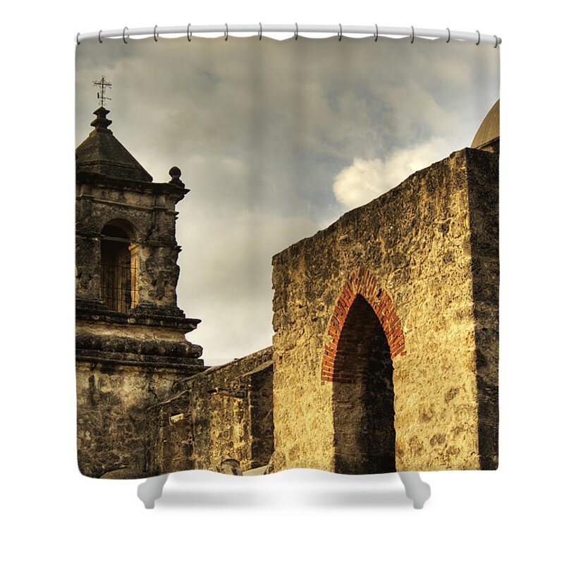 Mission Shower Curtain featuring the photograph Mission San Jose I by Jim And Emily Bush