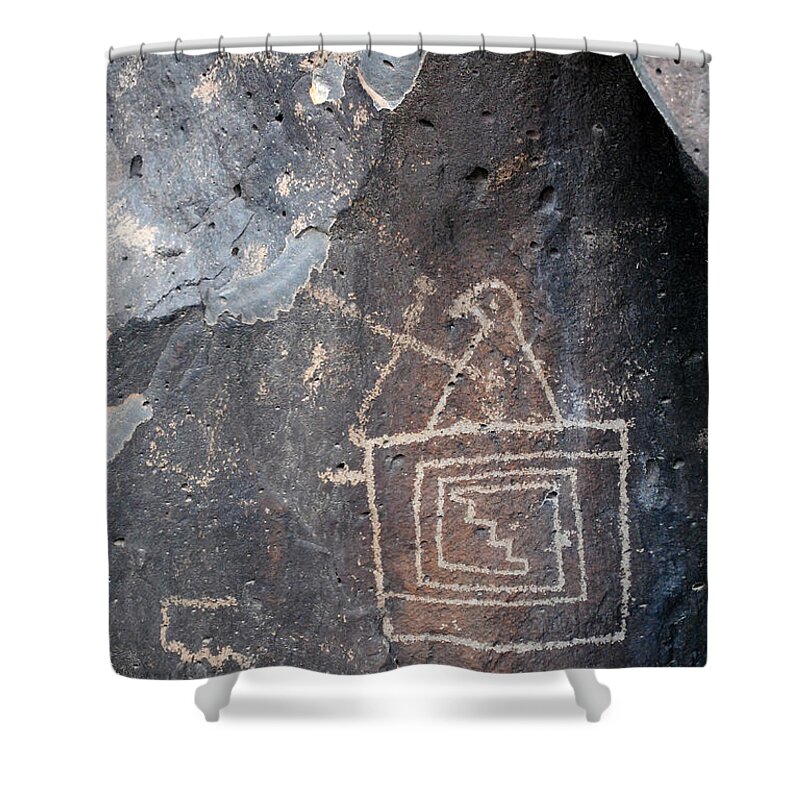 Petroglyphs Shower Curtain featuring the photograph Missionary by Glory Ann Penington