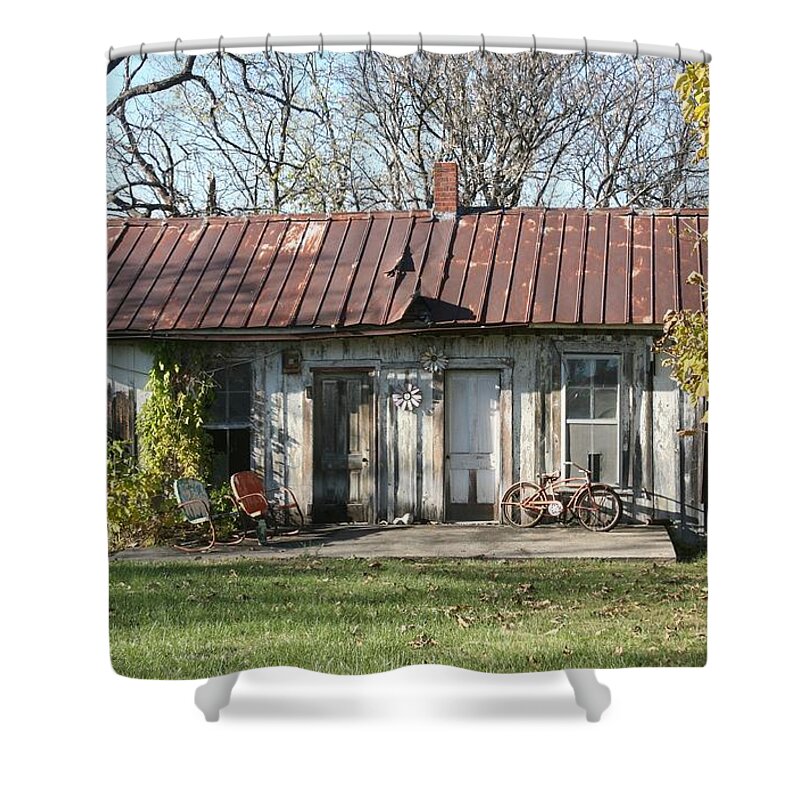Building Shower Curtain featuring the photograph Missouri Scene by Kathryn Cornett