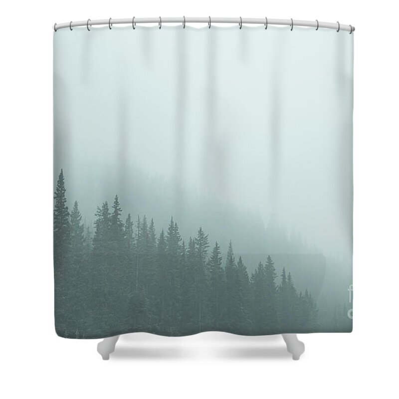 Kremsdorf Shower Curtain featuring the photograph Mist On The Morning Hills by Evelina Kremsdorf
