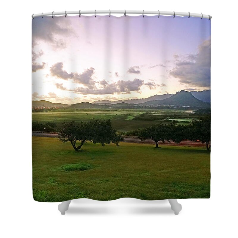Kailua Shower Curtain featuring the photograph Misty Kawainui Marsh by Kevin Smith