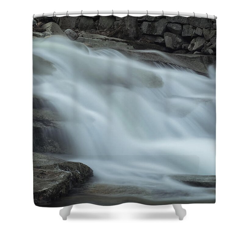 Stickney Brook Road Shower Curtain featuring the photograph Misty Stickney Brook by Tom Singleton