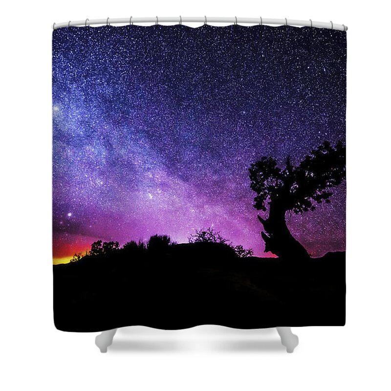 Moab Skies Shower Curtain featuring the photograph Moab Skies by Chad Dutson