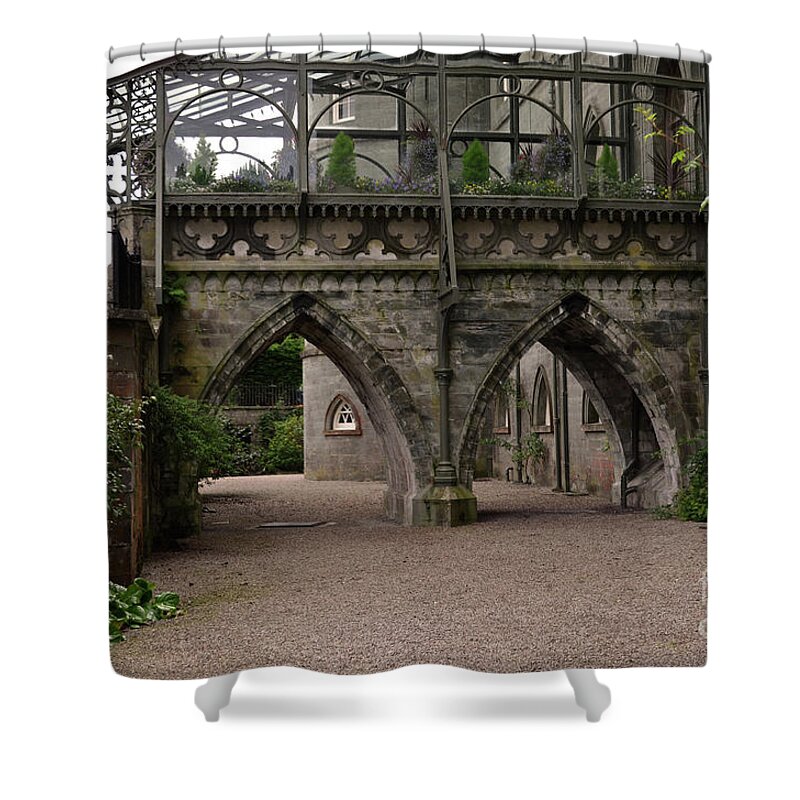 Inveraray Castle Shower Curtain featuring the photograph Moat at Inveraray Castle in Argyll by DejaVu Designs