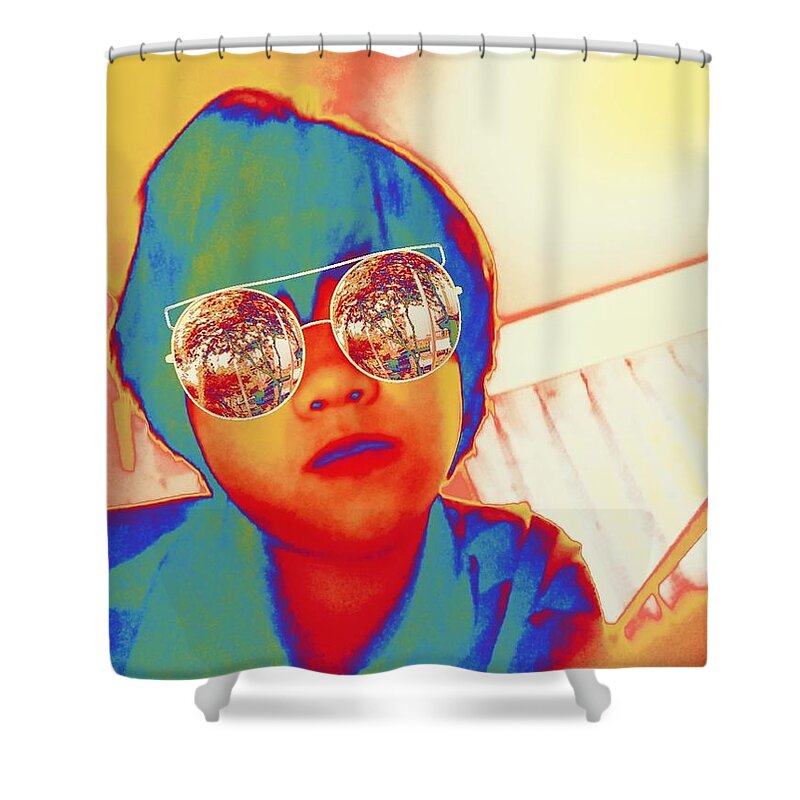 #model Shower Curtain featuring the digital art Model by Sari Kurazusi